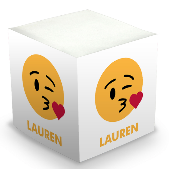 Emoji Kisses Sticky Memo Cube